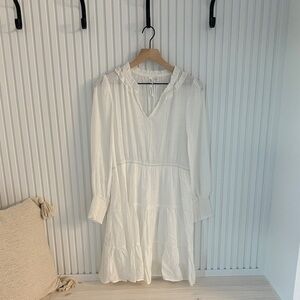 Elegant White Ruffle Dress